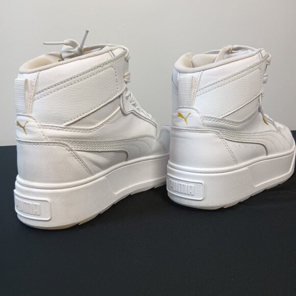PUMA Karmen Rebelle Mid Platform Sneakers in white- Women's size 8 - Picture 6 of 14